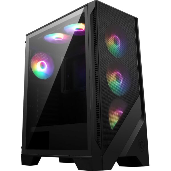 MSI MAG Forge 120A Airflow Premium Gaming PC Case: Auto RGB Fan, Vertical GPU Bracket