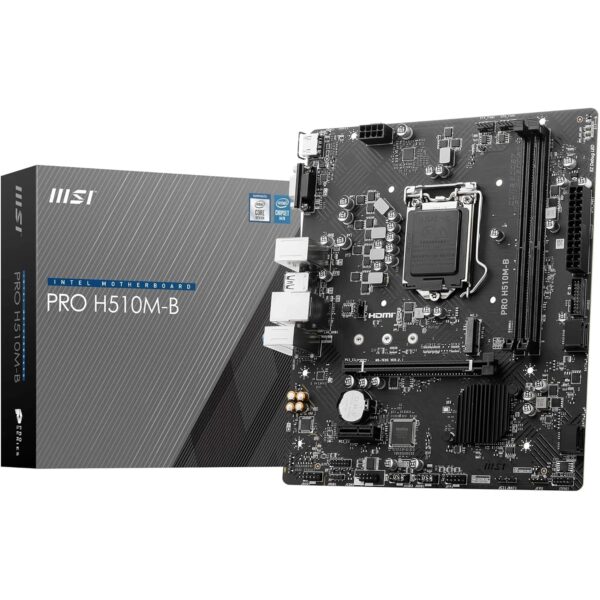 MSI PRO H510M-B Motherboard, Micro-ATX - Supports Intel Core 10th Gen Processors