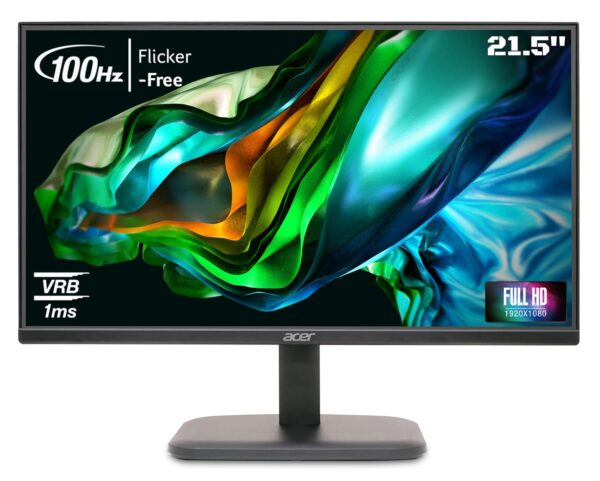 Acer EK220Q 21.5 Inch (54.61 cm) Full HD (1920x1080) Pixels VA Panel LCD Monitor with LED Back Light I 1 MS VRB, 100Hz