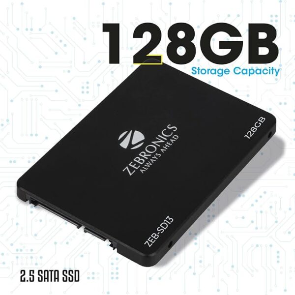 ZEBRONICS SD13 128GB SSD,Ultra Low Power Consumption, S.M.A.R.T. Thermal Management and Silent Operation.